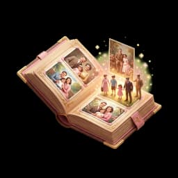 Ilustração de um álbum de fotos de família